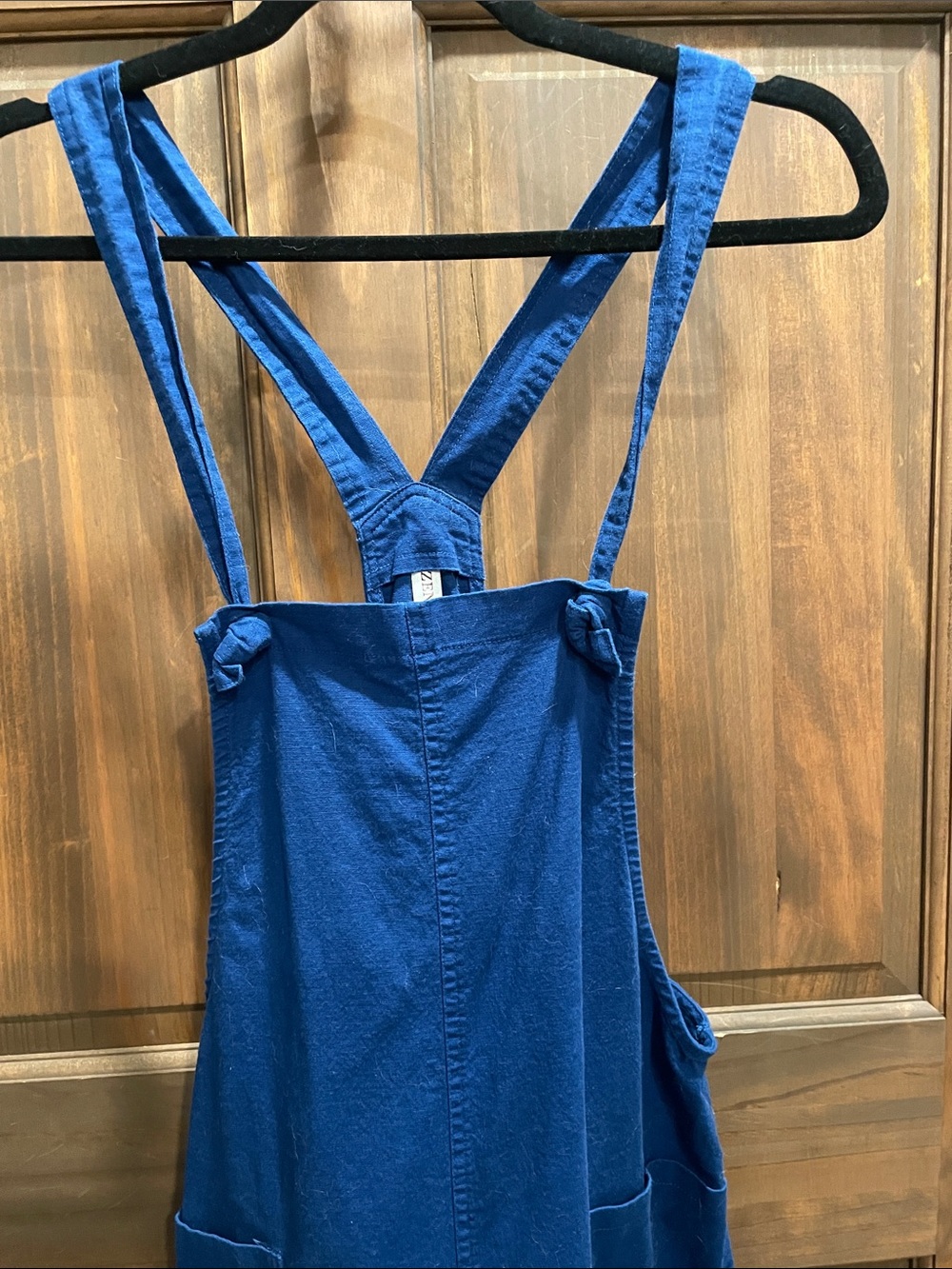 Zenana Outfitters Royal Blue Utility Romper with Crossback Straps